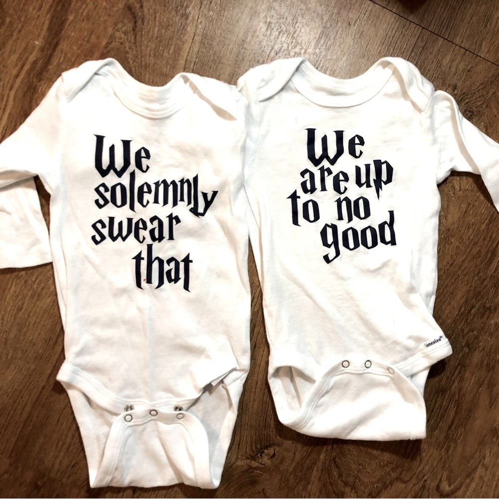 Twin Harry Potter onsies